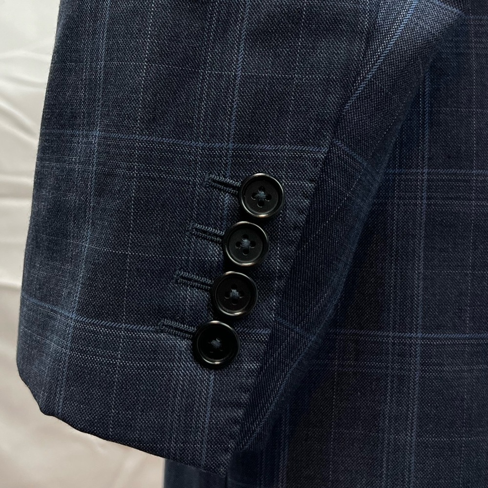 Wilfred Newman Custom Tailored 40s Blue Windowpan… - image 3